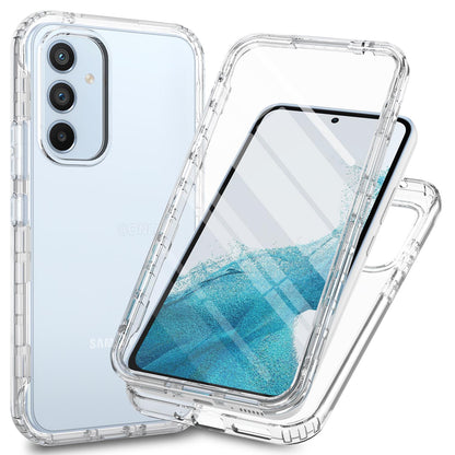 Gradient Clear Shockproof Full Body Case with Built-in Screen Protector Cover for Samsung Galaxy A34 5G, HALF-CLEAR