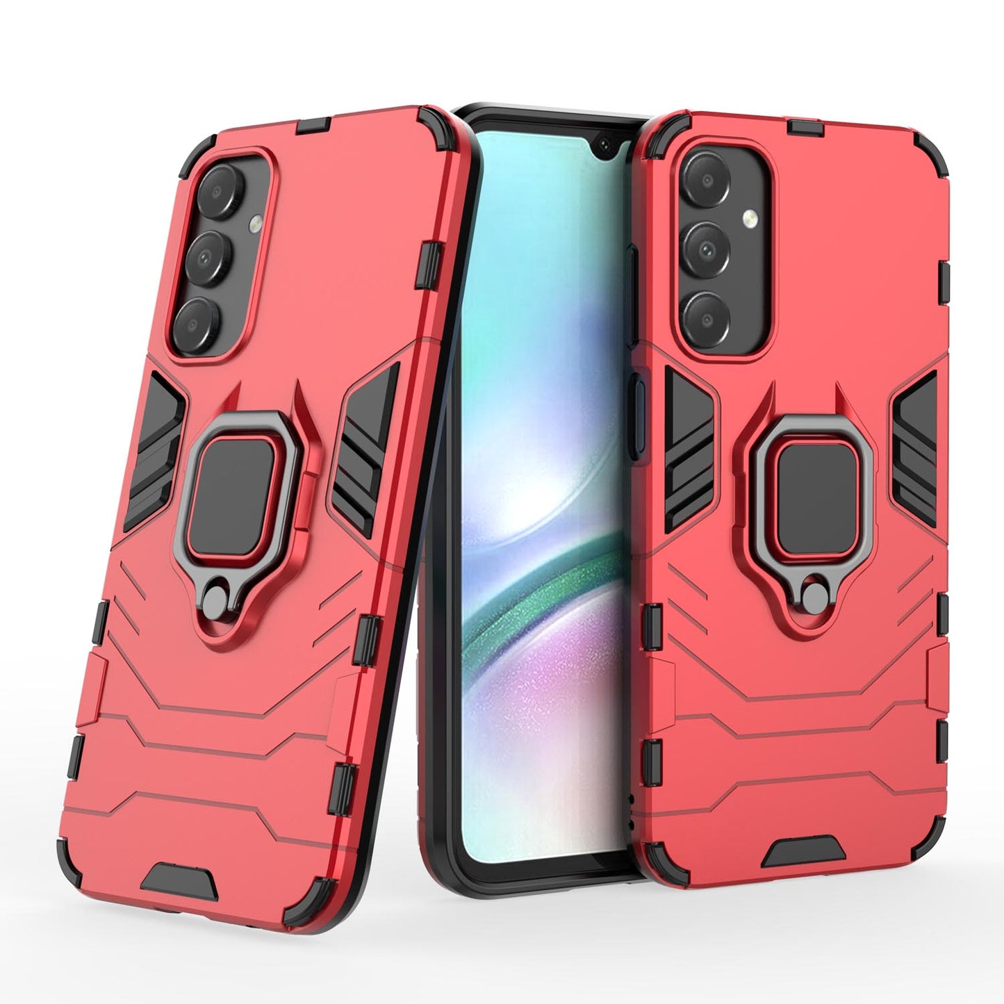 Support Magnetic Car Mounts Stylish Dual Layer Hard PC Back Case for Samsung Galaxy A15 5G