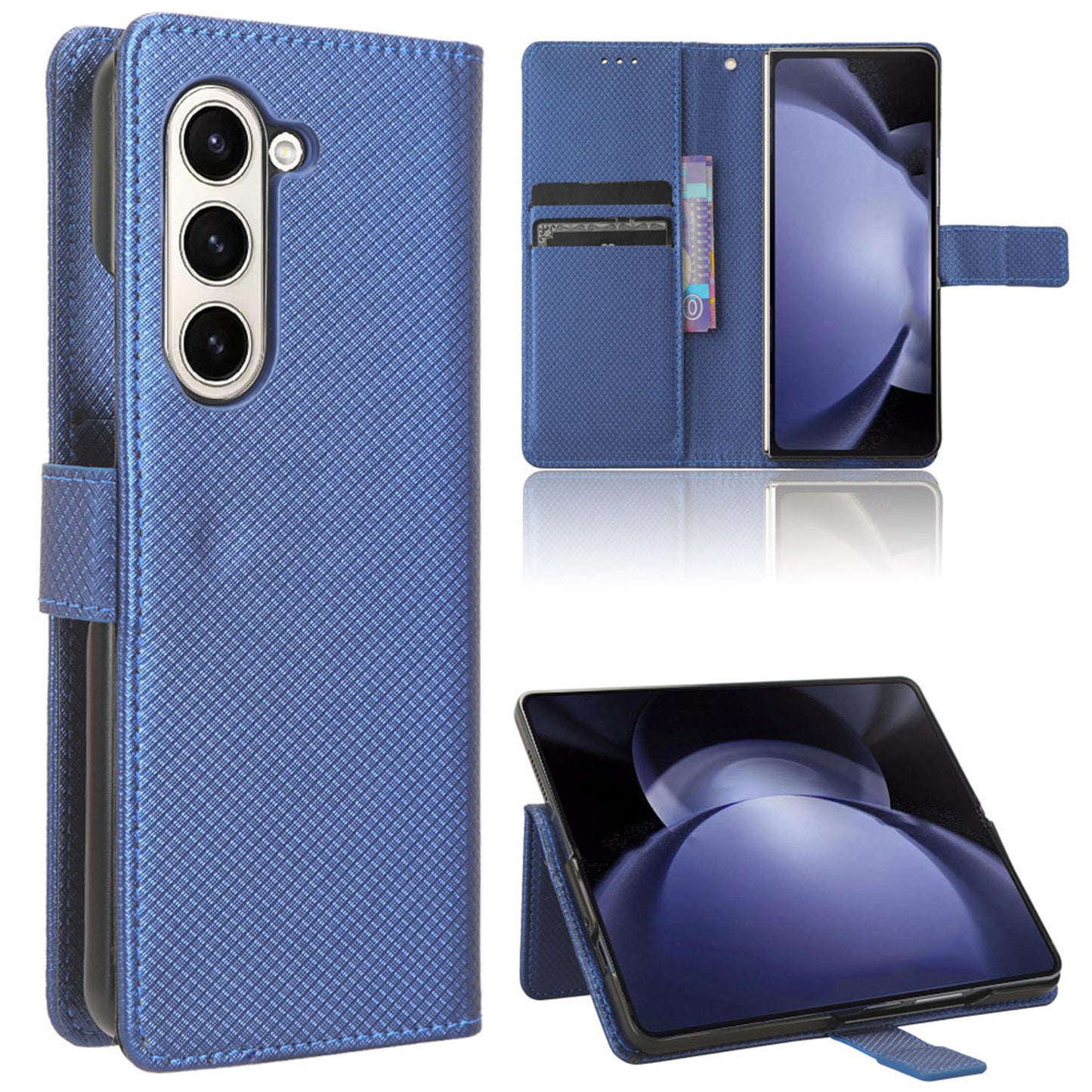 Wallet Case for Samsung Galaxy Z Fold6, Blue