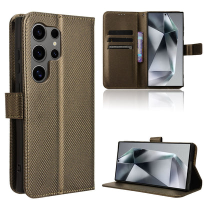 Wallet Case with Credit Card Holder PU Leather Flip Folio Phone Cover for Samsung Galaxy S24 Ultra, Bronzed