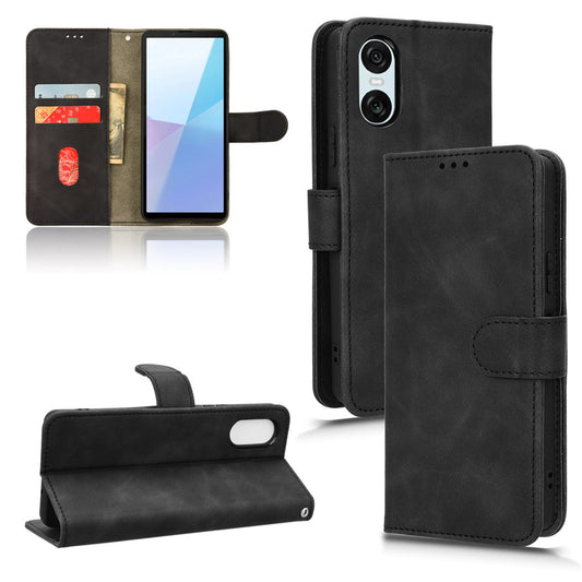 Wallet Case with Card Holder Flip Magnetic Protective Cover for Sony Xperia 10 VI 2024, Black