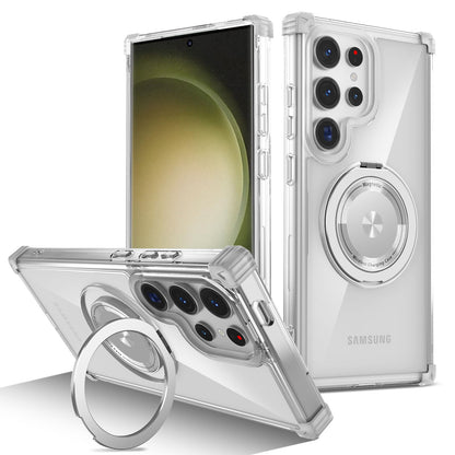 Samsung Galaxy S23 Ultra Case, Built in 360¡ã Magnetic Stand, Compatible with Magsafe, Clear