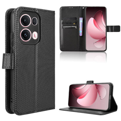 Wallet Case for OPPO Reno13 Pro 5G, Black