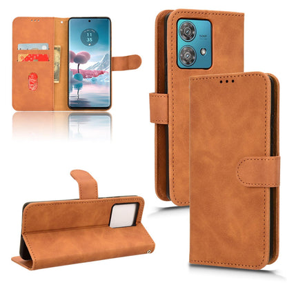 Wallet Case with Card Holder Flip Magnetic Protective Cover for Motorola Edge 40 Neo, Brown