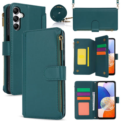 for Samsung Galaxy A15 5G Wallet Case with RFID Blocking, Green