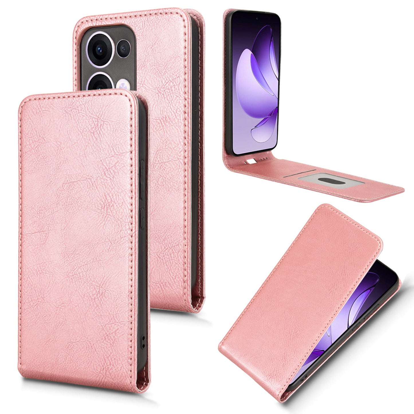 OPPO Reno13 5G Flip Case | Sxiakai Series, RoseGold