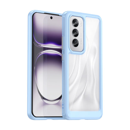 Hard Back Soft Bumper Protective Case for OPPO Reno12 5G, Blue