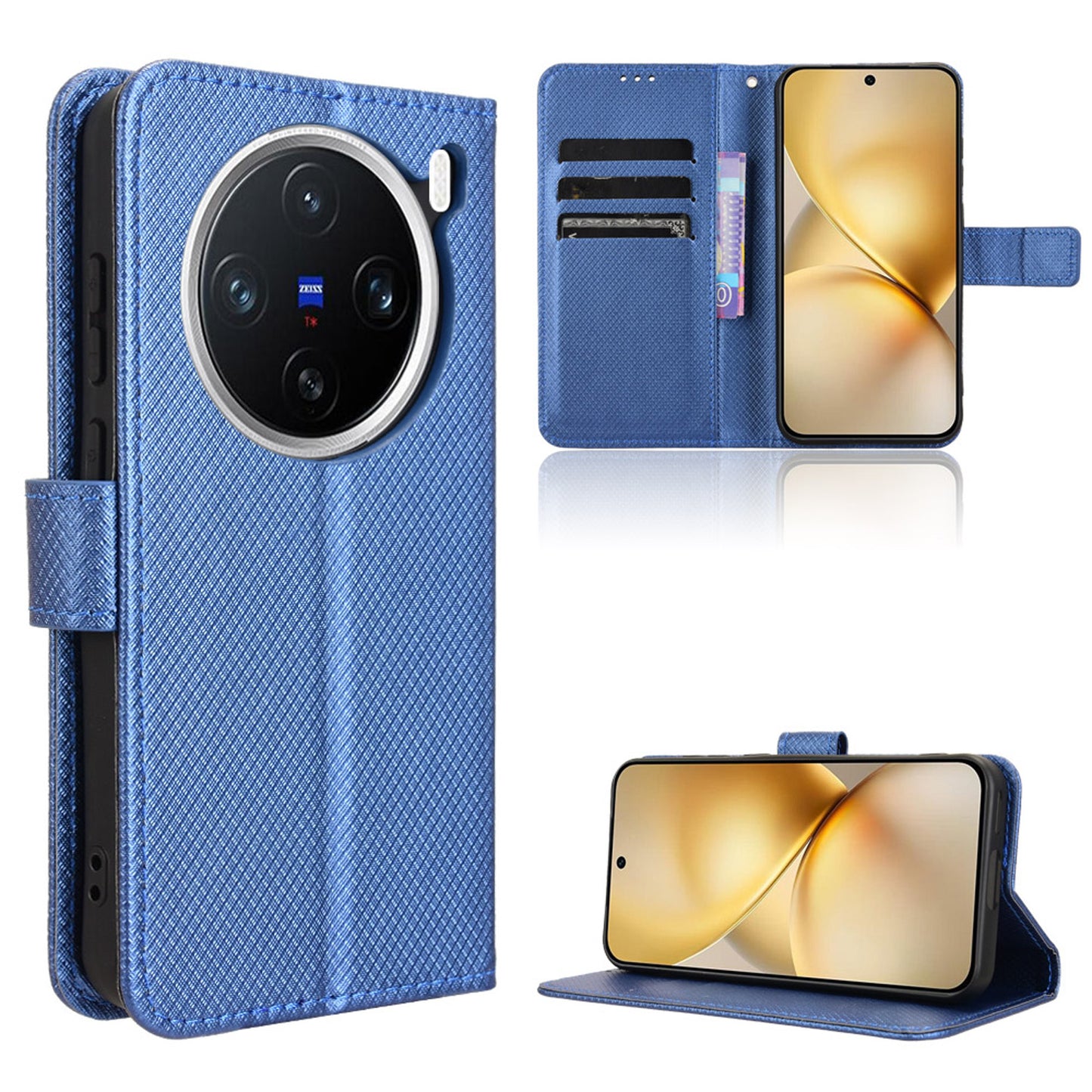 Wallet Case for VIVO X200 Pro Mini, Blue