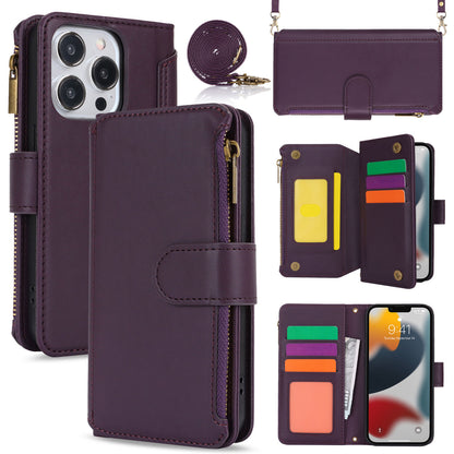 for iPhone 13 Pro Wallet Case with RFID Blocking, Purple