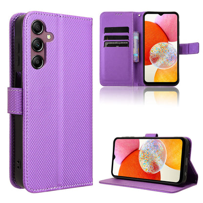 Wallet Case with Credit Card Holder PU Leather Flip Folio Phone Cover for Samsung Galaxy A15 5G, Purple