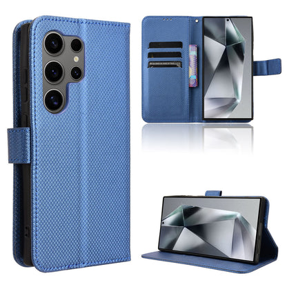 Wallet Case with Credit Card Holder PU Leather Flip Folio Phone Cover for Samsung Galaxy S24 Ultra, Blue