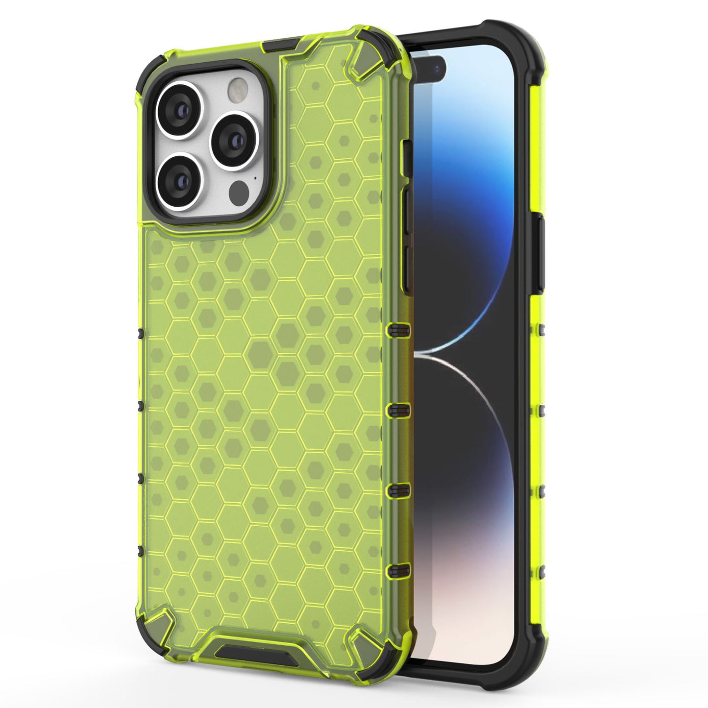 iPhone 14 Pro Four Corner Thickening Anti Yellow Anti-Scratch Case, Green