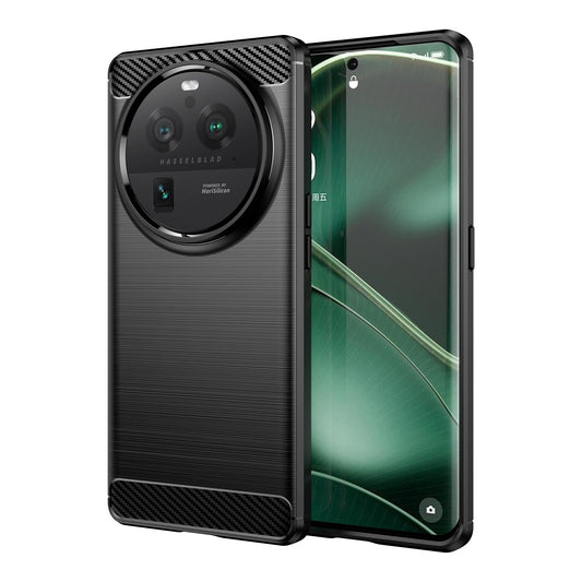 Soft TPU Non-Slip Bumper Protection Case for OPPO Find X6 Pro, Black