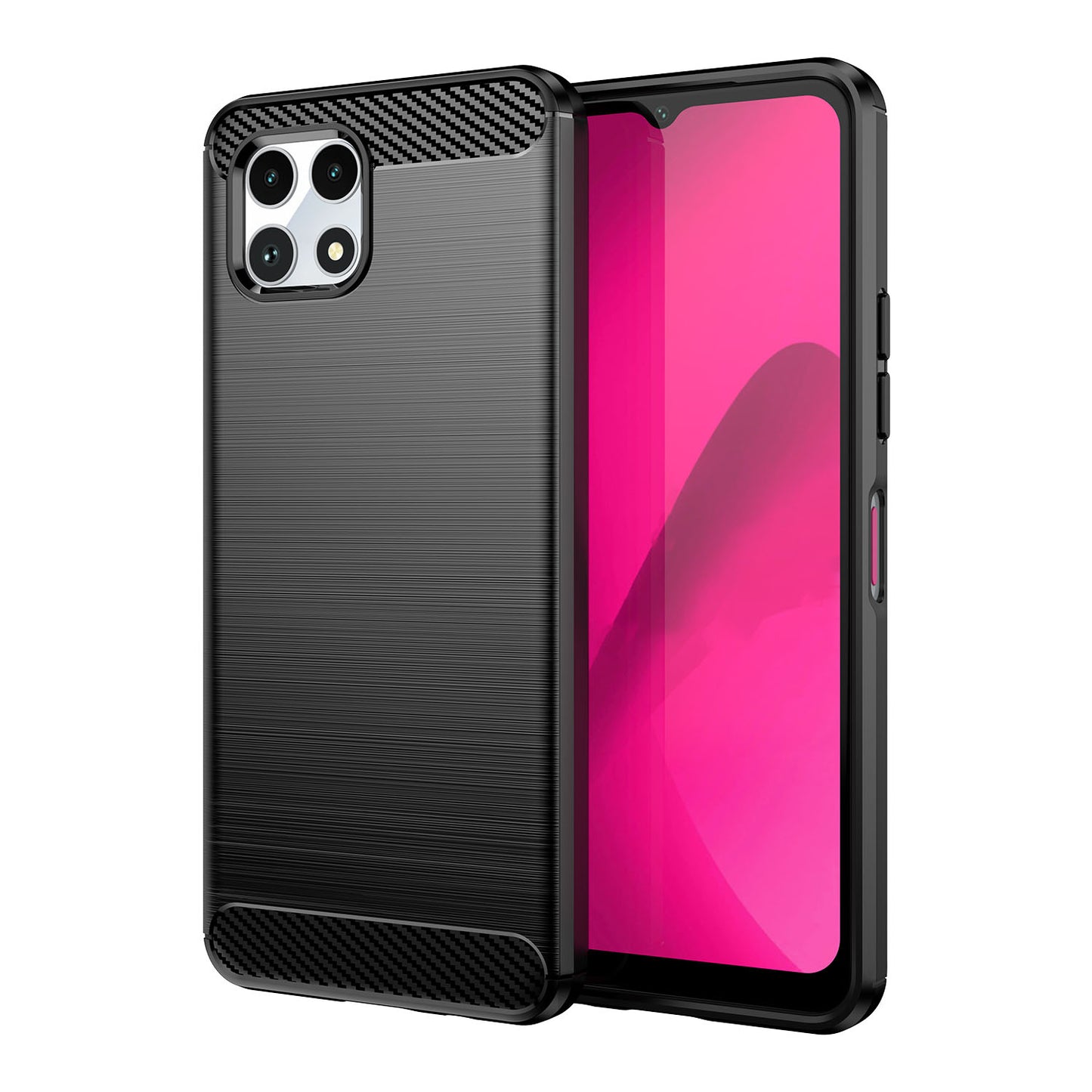 Soft TPU Non-Slip Bumper Protection Case for T-Mobile REVVL 7 5G, Black