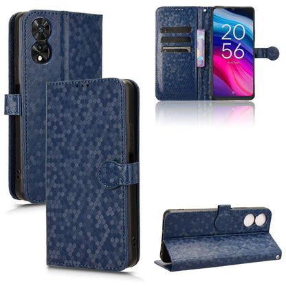 Slim Flip Polka-Dots Phone Case with Card Holder for TCL 50 5G, Blue