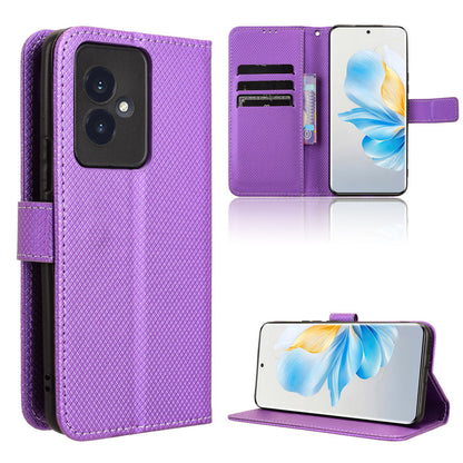 Wallet Case with Credit Card Holder PU Leather Flip Folio Phone Cover for Honor 100, Purple