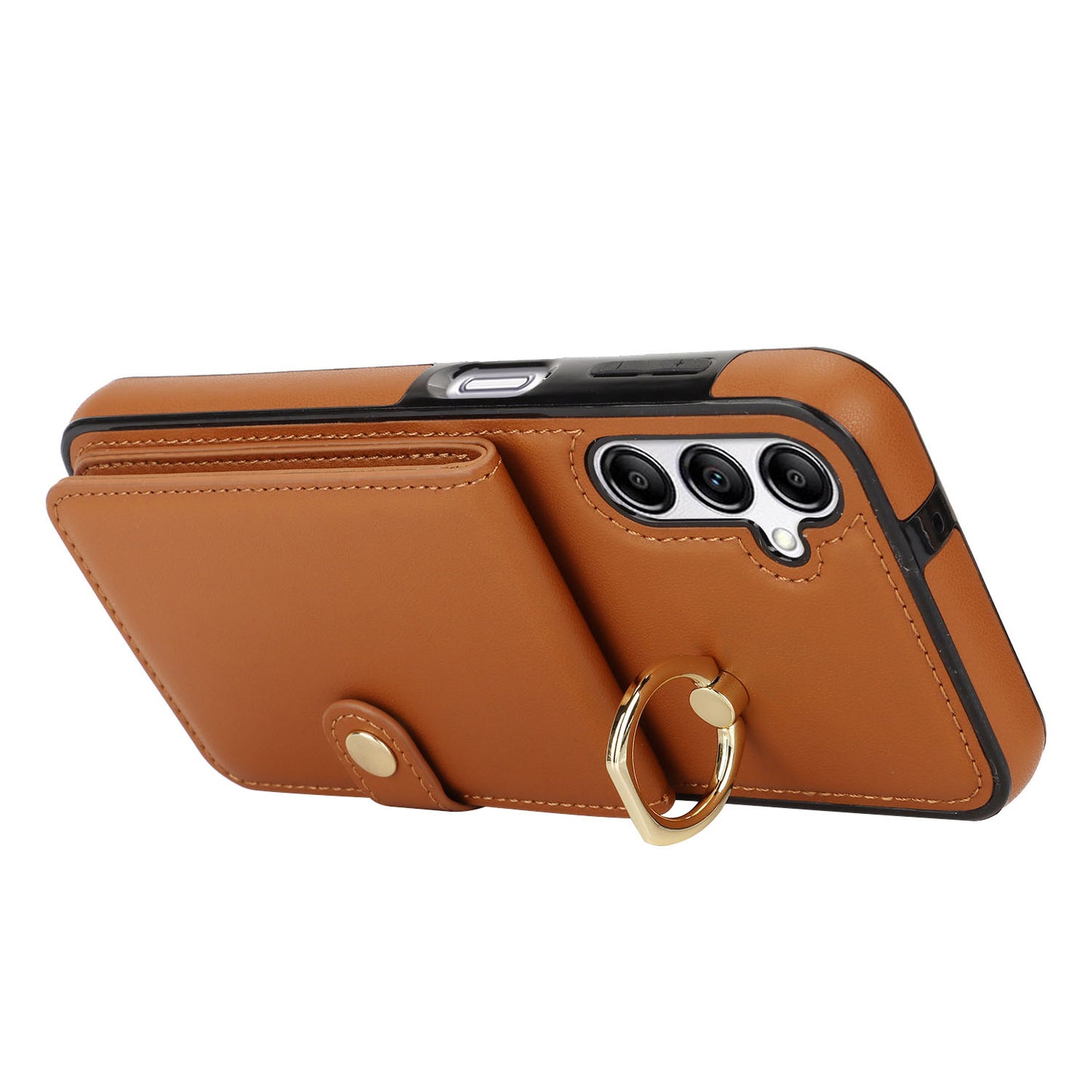 for Samsung Galaxy A14 5G Wallet Case with Card Holder, Brown