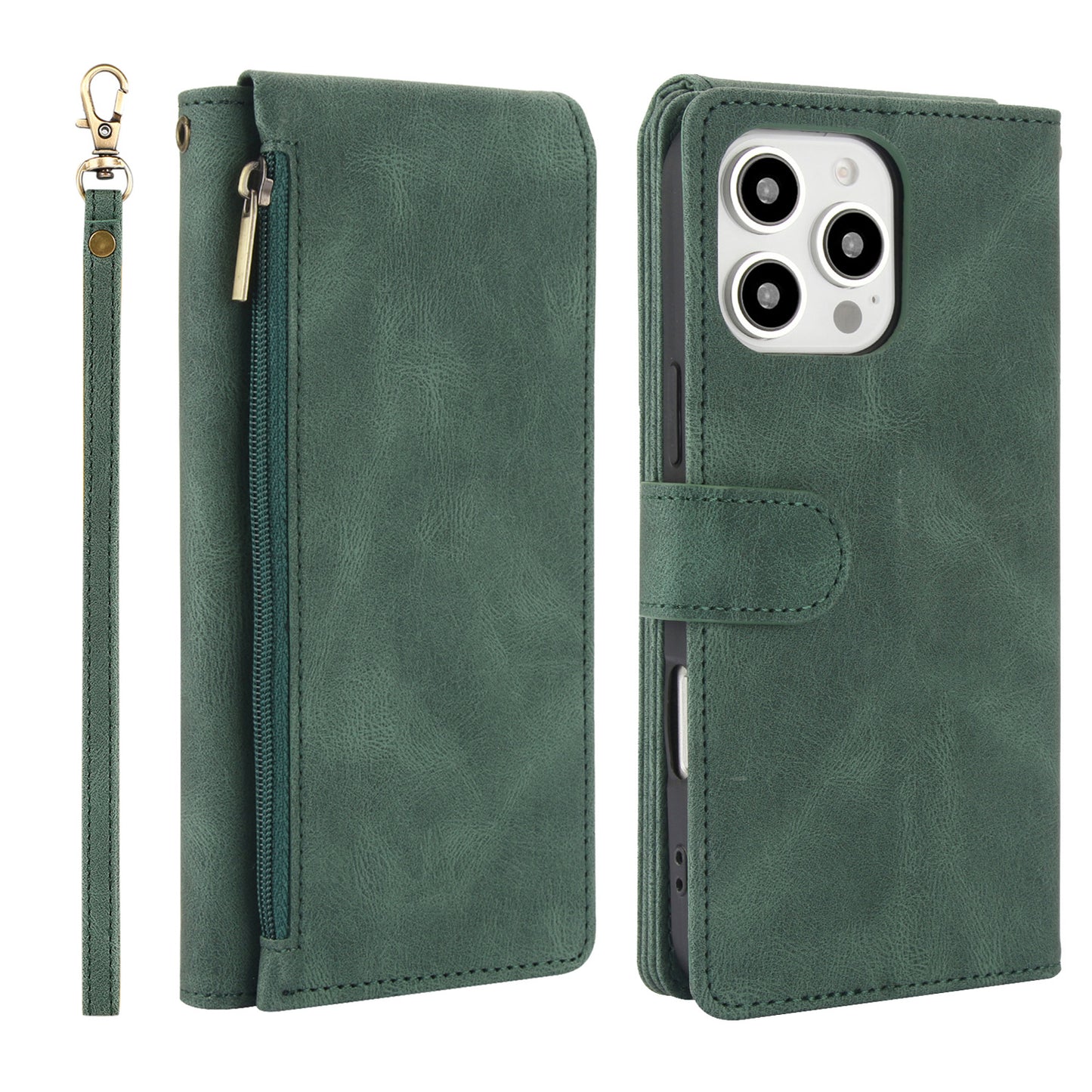 Zipper Wallet Case for iPhone 16 Pro Max