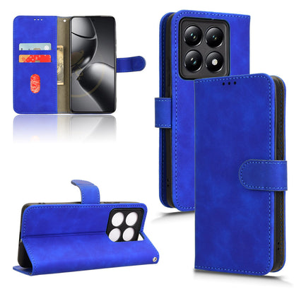 Wallet Case with Card Holder Flip Magnetic Protective Cover for Xiaomi 14T Pro, Blue