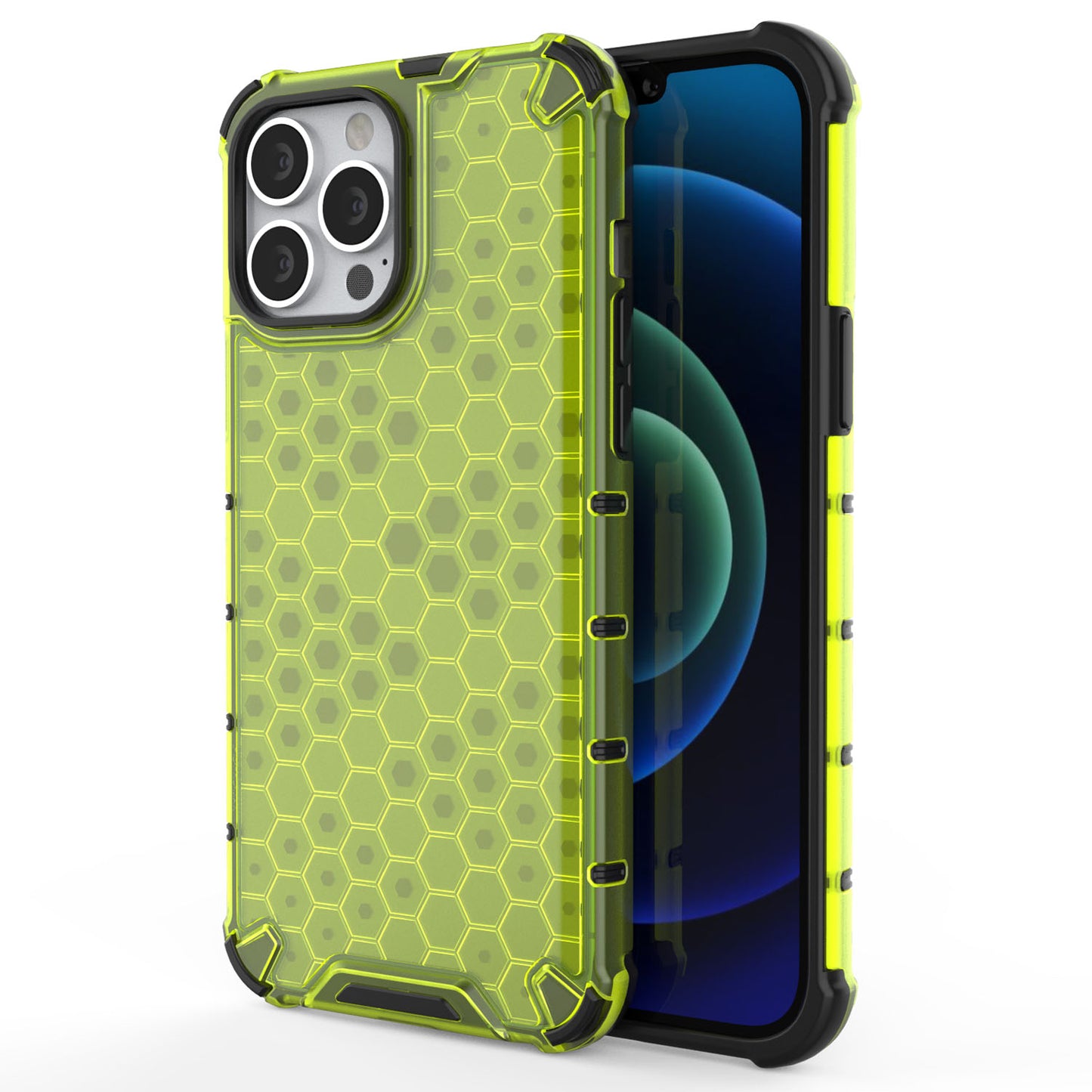 iPhone 13 Pro Four Corner Thickening Anti Yellow Anti-Scratch Case, Green