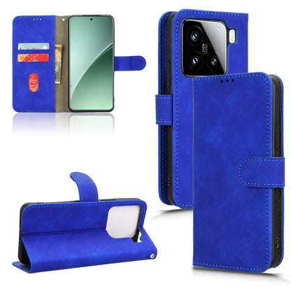 Wallet Case with Card Holder Flip Magnetic Protective Cover for Xiaomi 15, Blue