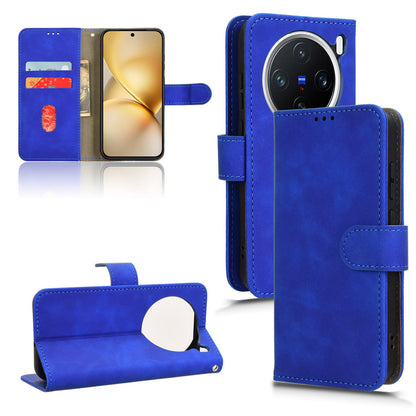 Wallet Case with Card Holder Flip Magnetic Protective Cover for VIVO X200, Blue