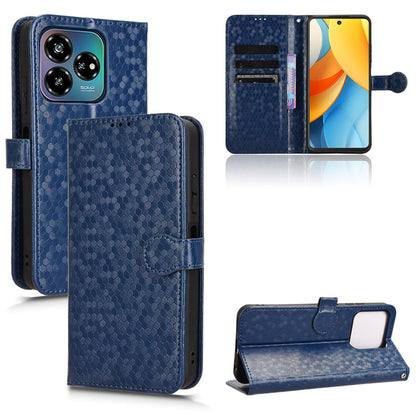 Slim Flip Polka-Dots Phone Case with Card Holder for ZTE Axon 60 Lite, Blue