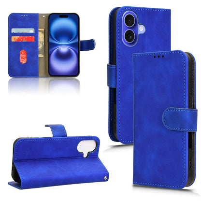 Wallet Case with Card Holder Flip Magnetic Protective Cover for iPhone 16 Plus, Blue