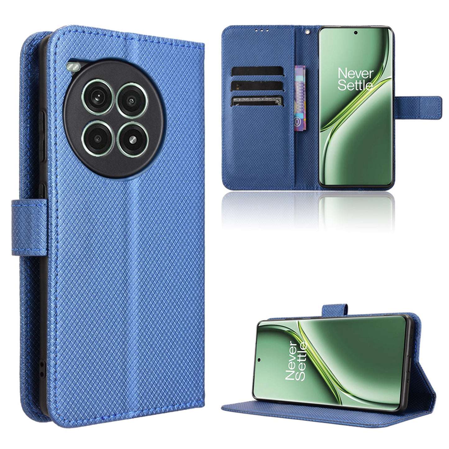 Wallet Case for OnePlus Ace 3 Pro, Blue