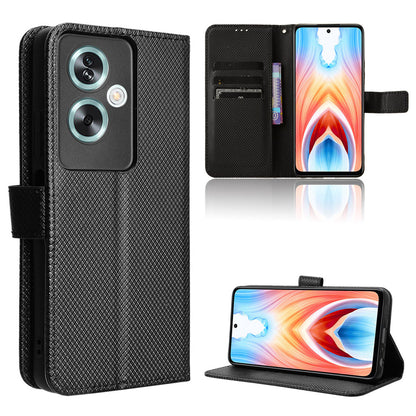 Wallet Case with Credit Card Holder PU Leather Flip Folio Phone Cover for OPPO A79 5G, Black