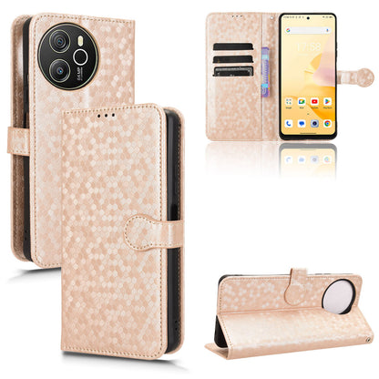 Slim Flip Polka-Dots Phone Case with Card Holder for Blackview SHARK 8, Rose Gold