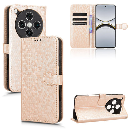 Slim Flip Polka-Dots Phone Case with Card Holder for OPPO Find X8 Pro, Rose Gold