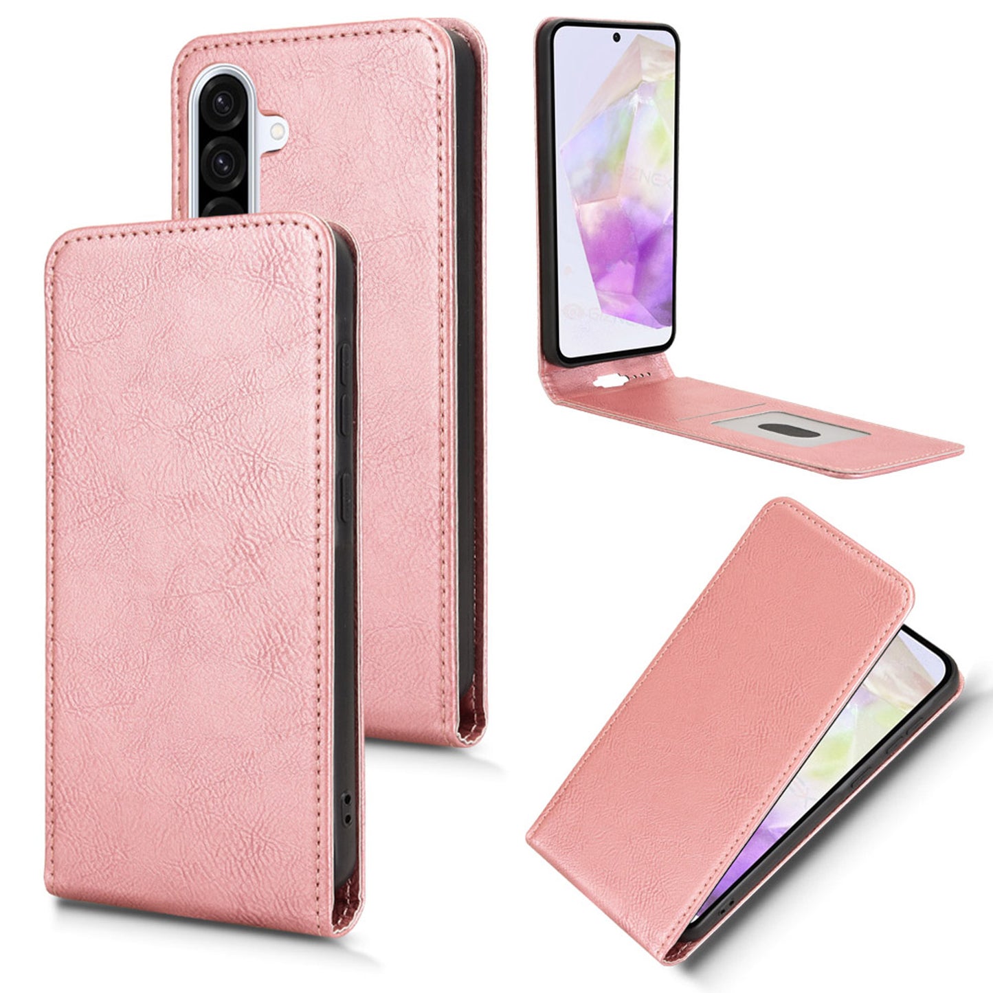 Samsung Galaxy A36 5G Flip Case | Sxiakai Series, RoseGold