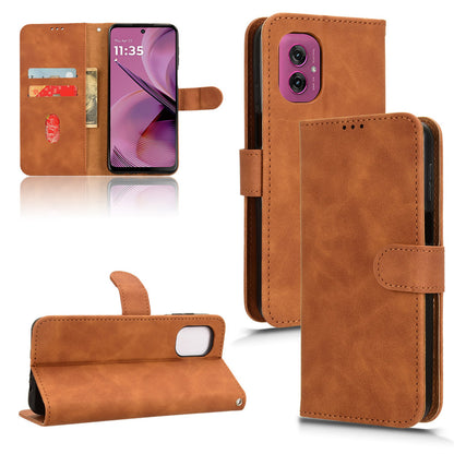 Wallet Case with Card Holder Flip Magnetic Protective Cover for Moto G55 5G, Brown