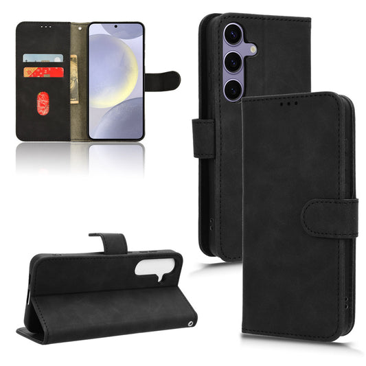 Wallet Case with Card Holder Flip Magnetic Protective Cover for Samsung Galaxy S24 FE, Black