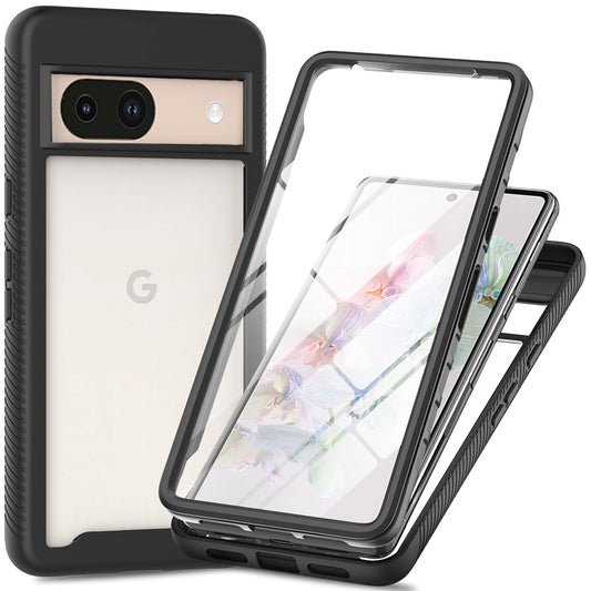 Shockproof Full Body Hard Case with Built-in Screen Protector Cover for Google Pixel 8A