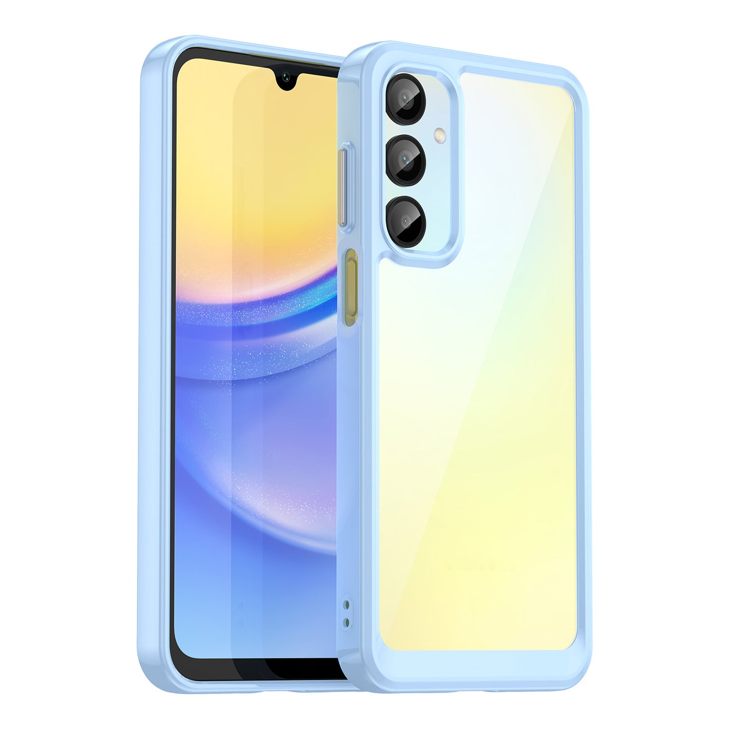 Hard Back Soft Bumper Protective Case for Samsung Galaxy A16 5G, Blue