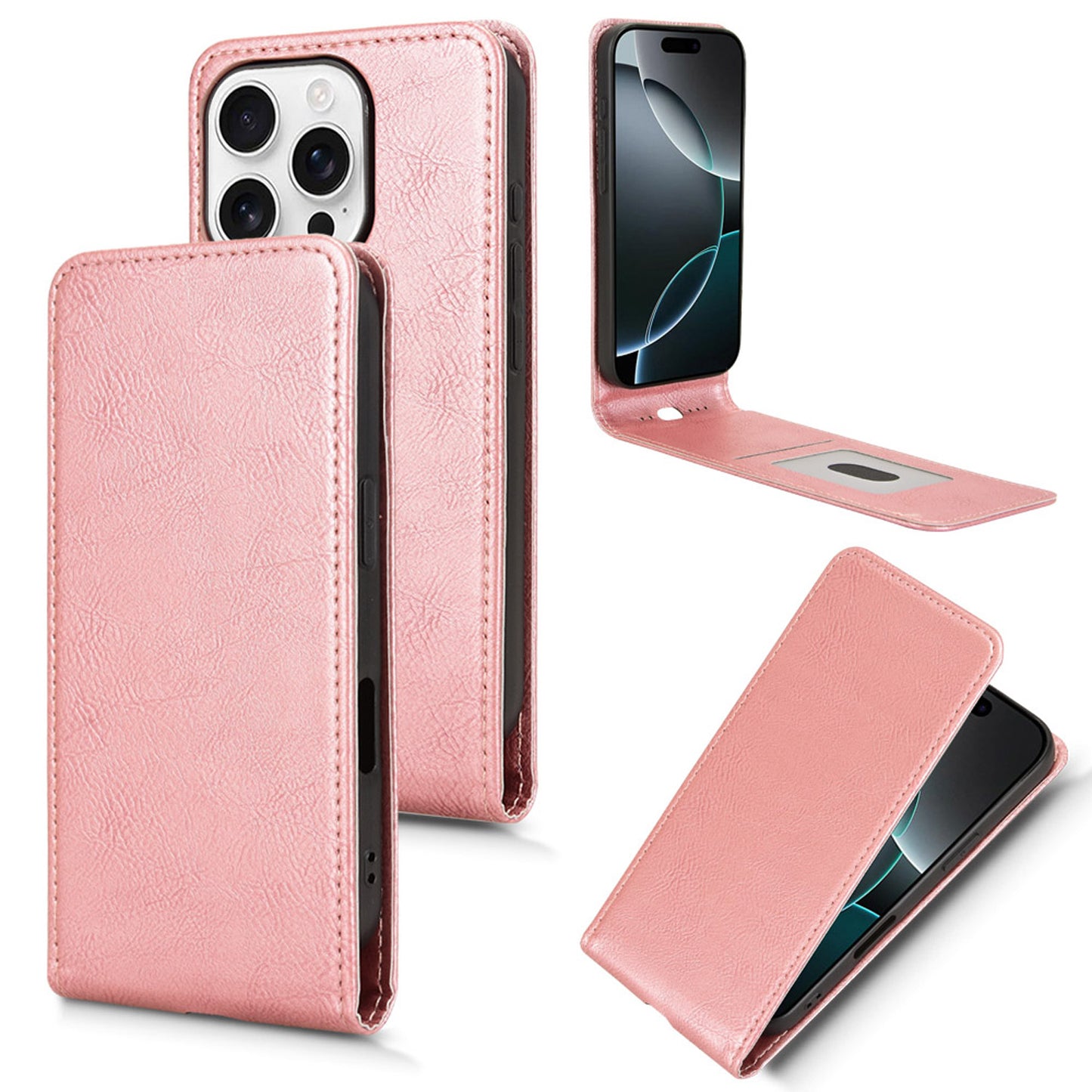 iPhone 15 Pro Max Flip Case | Sxiakai Series, RoseGold