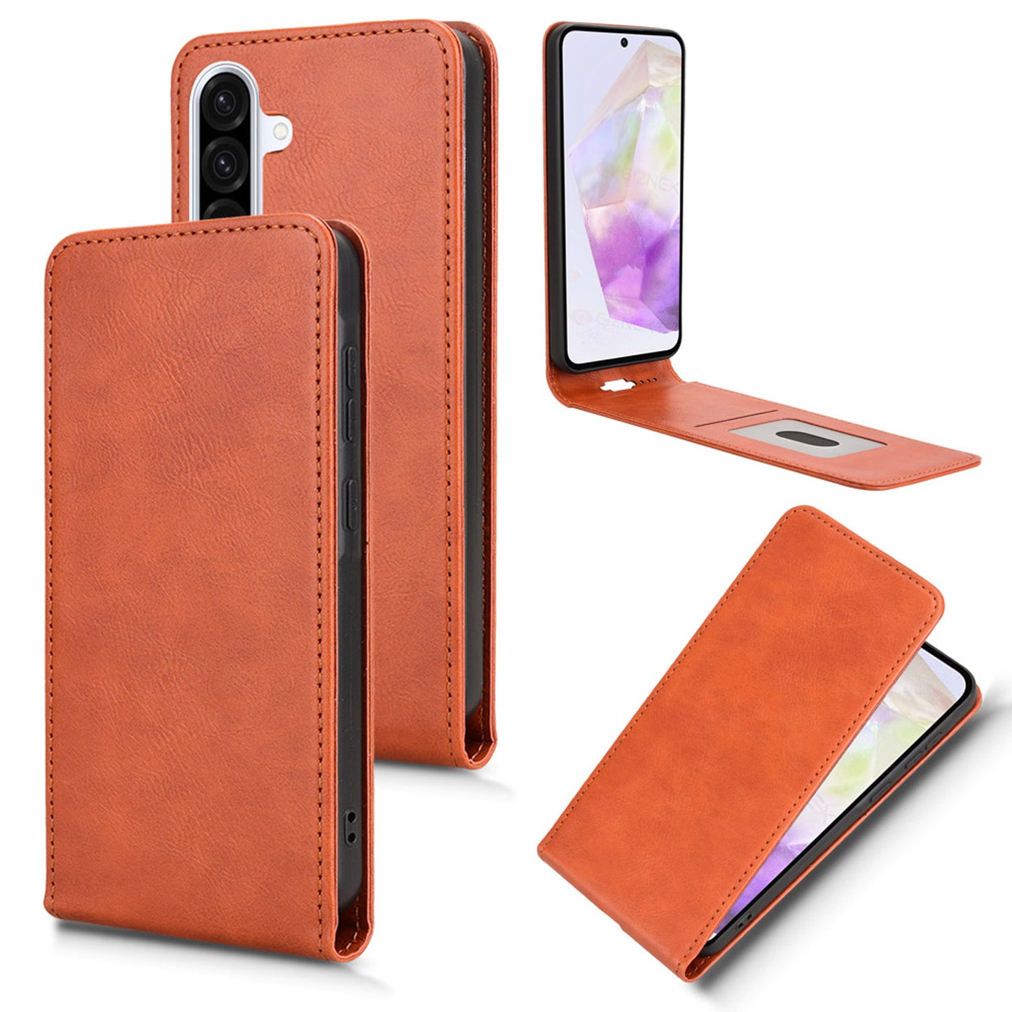 Samsung Galaxy A36 5G Flip Case | Sxiakai Series, Brown