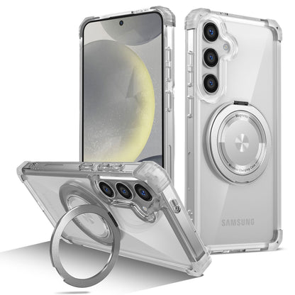 Samsung Galaxy S24+ Case, Built in 360¡ã Magnetic Stand, Compatible with Magsafe, Clear