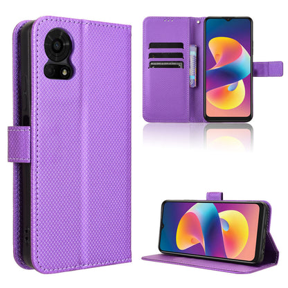 Wallet Case for TCL 50 LE, Purple