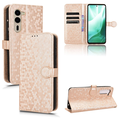 Slim Flip Polka-Dots Phone Case with Card Holder for arrows We2 Plus, Rose Gold