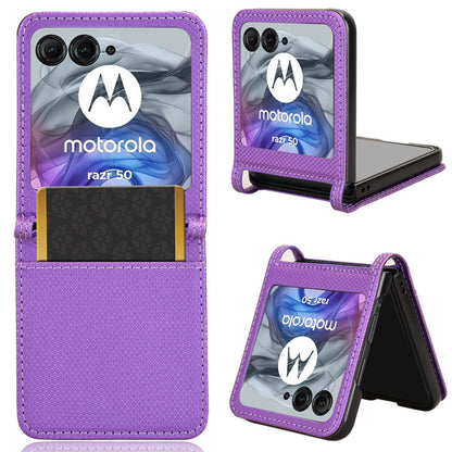 Wallet Case for Motorola Razr 50, Purple