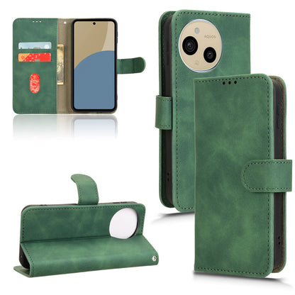 Wallet Case with Card Holder Flip Magnetic Protective Cover for Sharp AQUOS Sense9, Green