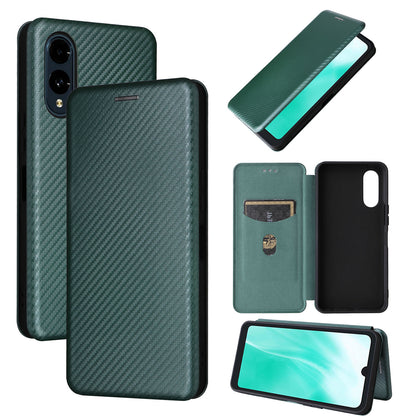 Carbon Fiber Flip Case for arrows We2, Green