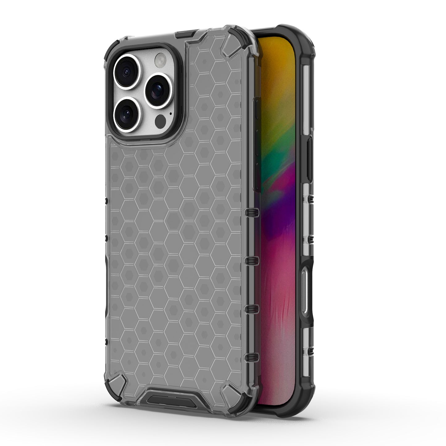 iPhone 16 Pro Four Corner Thickening Anti Yellow Anti-Scratch Case, Gray