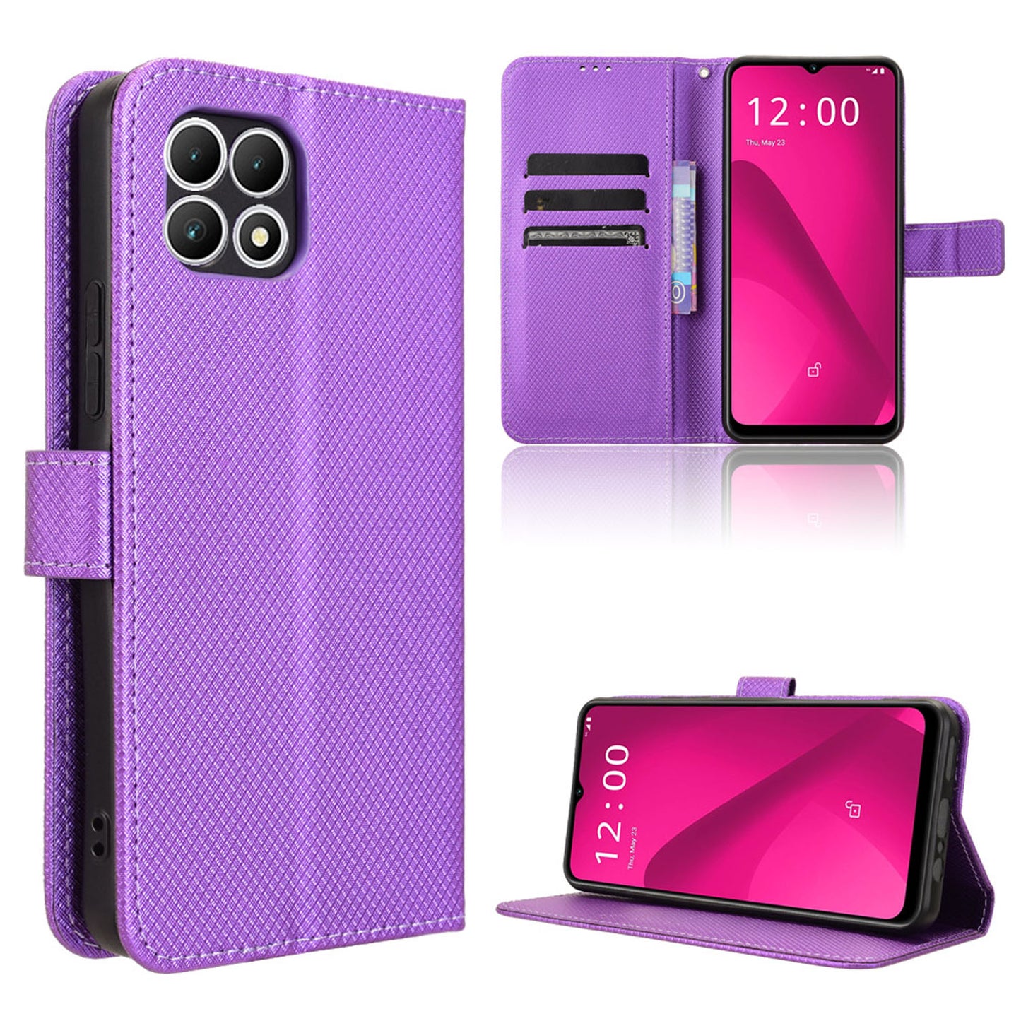 Wallet Case for T-Mobile REVVL 7 5G, Purple