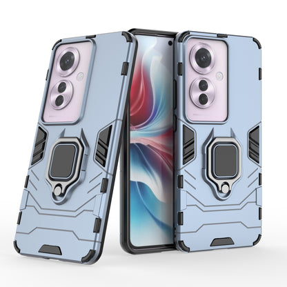 Support Magnetic Car Mounts Stylish Dual Layer Hard PC Back Case for OPPO Reno11 F 5G