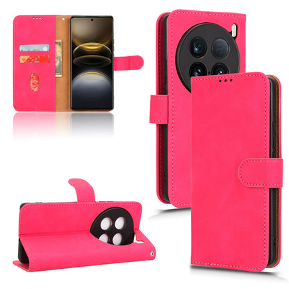 Wallet Case with Card Holder Flip Magnetic Protective Cover for VIVO X100 Ultra, Pink