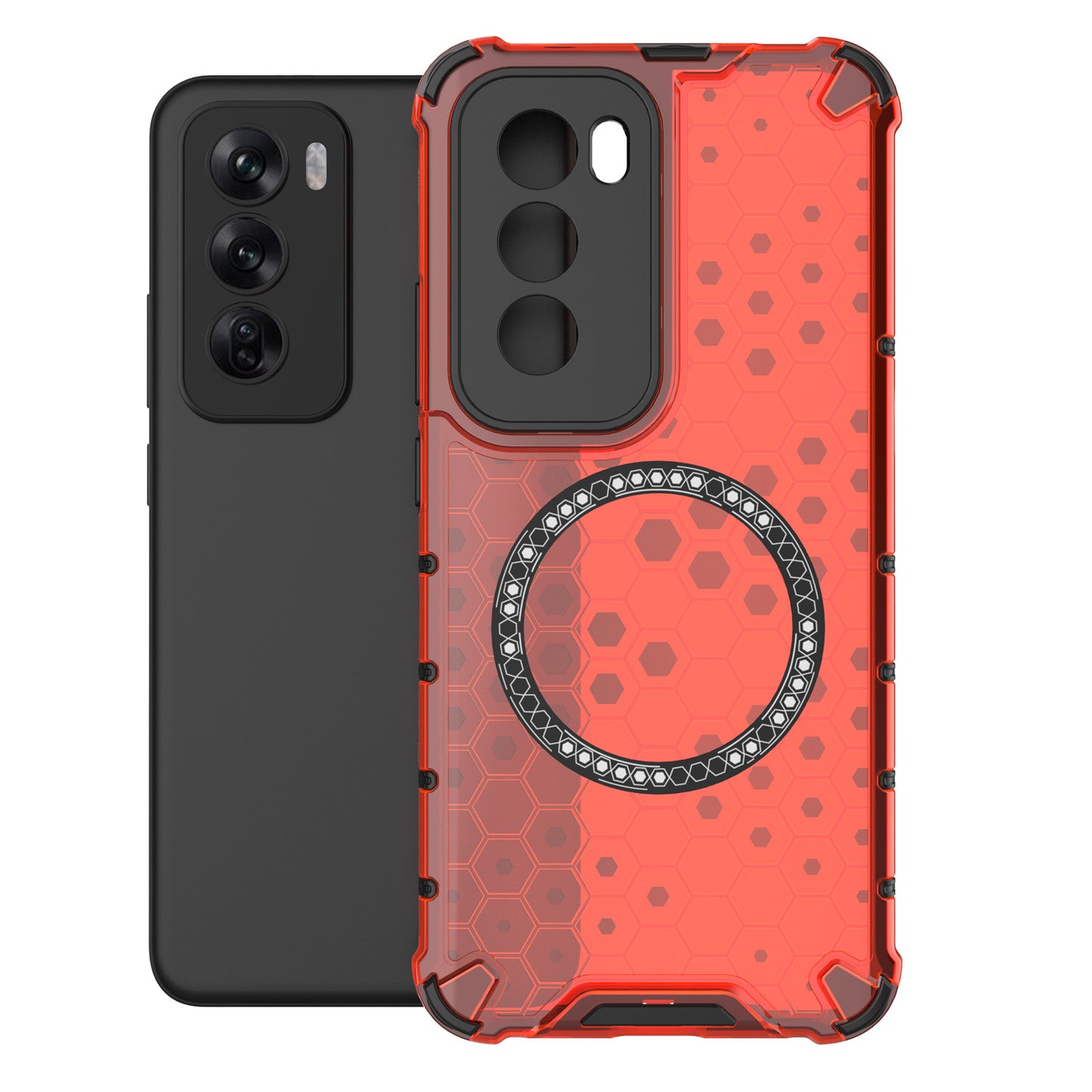 Magnetic for OPPO Reno12 Pro 5G Case Compatible with MagSafe, Red